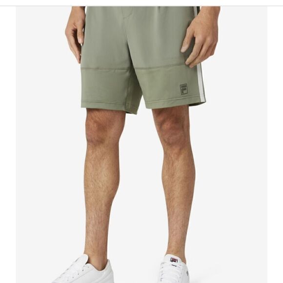 EUC FILA Tie Breaker Short Agave Green/Glacier Gray size L - Picture 1 of 7